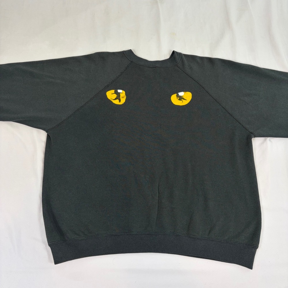 Cats Musical Mens L Black Sweatshirt Vintage 80s Tultex Maximum Sweats USA Made